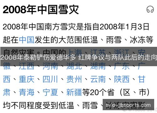 2008年泰勒铲伤爱德华多 红牌争议与两队此后的走向 2008年泰勒铲伤爱德华多 红牌争议与两队此后的走向